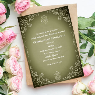 Upanayanam aka Hindu Holy Thread Janeu Ceremony Invitation