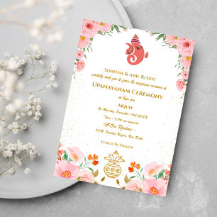 Upanayanam aka Hindu Holy Thread Janeu Ceremony Invitation