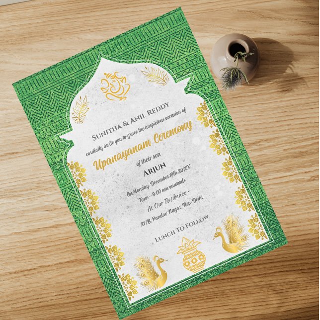 Upanayanam aka Hindu Holy Thread Janeu Ceremony Invitation (Creator Uploaded)