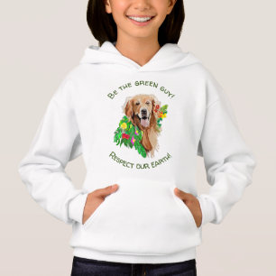 Upbeat Golden RetrieverNature Sweatshirt for Girls