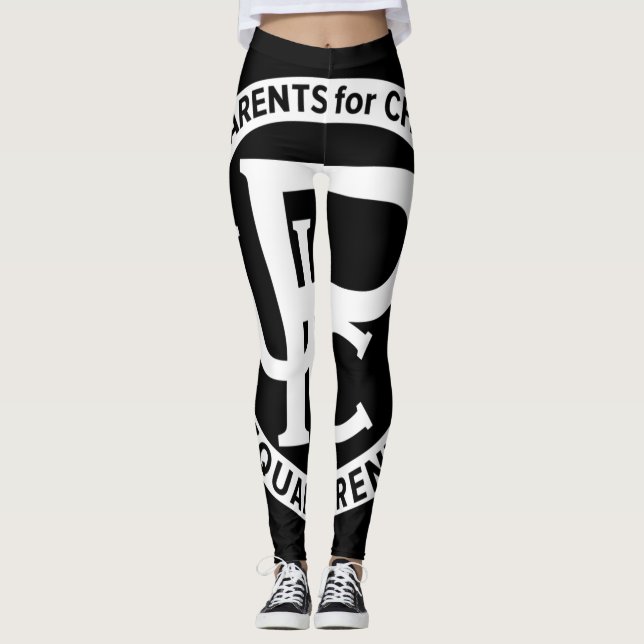 UPC Leggings Black with White Logo (Front)