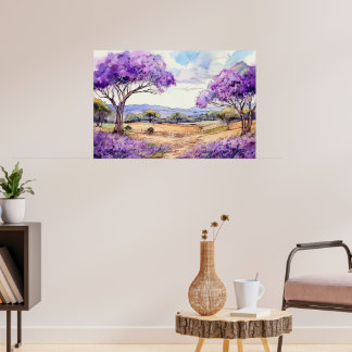 Upcountry Maui Jacaranda Poster