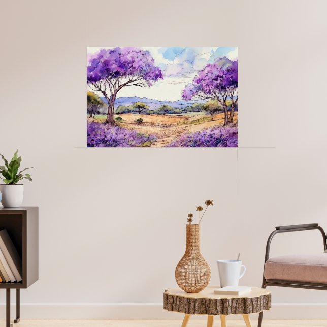 Upcountry Maui Jacaranda Poster (Living Room 3)