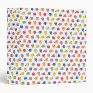 Upcycle Style Rainbow Mini Pencils Pattern Binder
