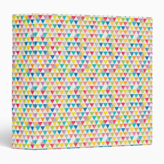 Upcycle Style Rustic Rainbow Triangles Pattern Binder
