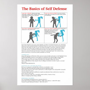 Updated Basics of Self Defence Poster