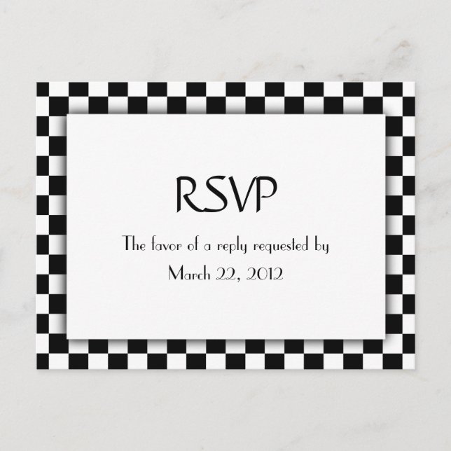 updated  Chequered Flag Menu RSVP (Front)