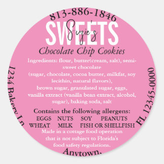 Updated Florida State Cottage Law Ingredient Label