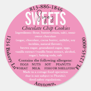 Updated Florida State Cottage Law Ingredient Label