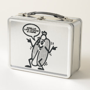 Updog Puny Hotdog Humorous Kid Teen Metal Lunch Box