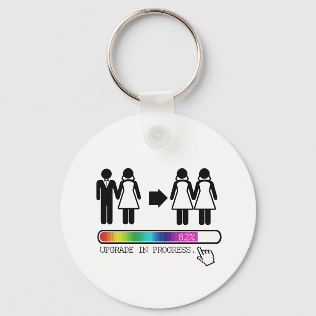 UPGRADE TO LESBIAN KEYCHAIN (Front)
