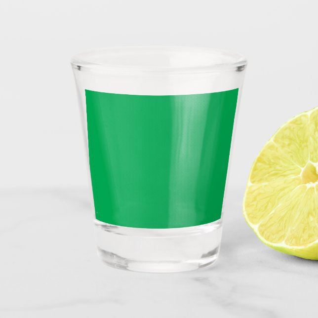 Upgrade Your Web Design with a Green Background Shot Glass (Front)