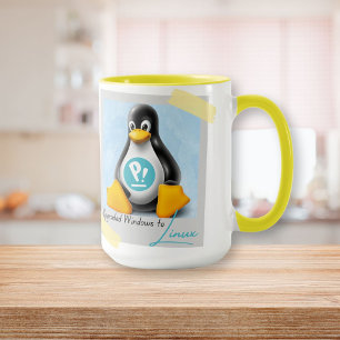 Upgraded Windows PopOS Tux Mug