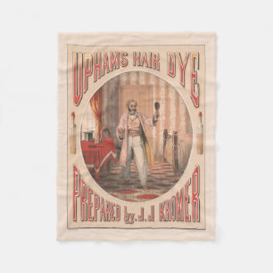 Uphams Hair Dye, Circa 1864 Fleece Blanket