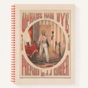 Uphams Hair Dye, Circa 1864 Notebook