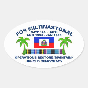 Uphold Democracy - White Oval Sticker