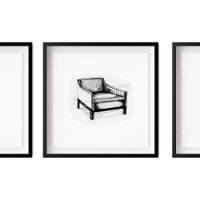 Upholstered Arm Chair Sketch