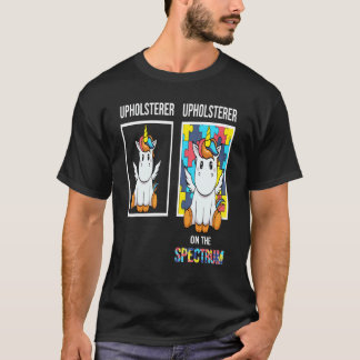 Upholsterer People With Autism Puzzle Unicorn Neur T-Shirt