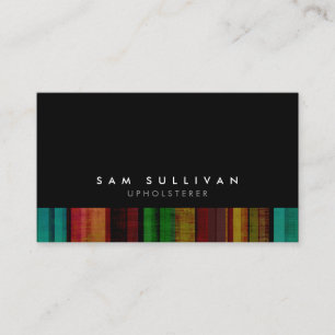 Upholsterer Trade Skill Teal Grunge Services  Business Card
