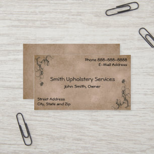 Upholstery Upholsterer Leather Business Card