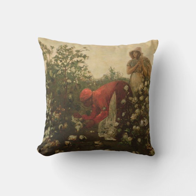 Upland Cotton Throw Pillow (Front)