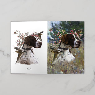 Upland Game Bird Hunting Foil Greeting Card