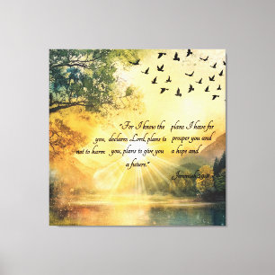 Uplifting Bible Verses Serene Nature Scenes Canvas Print