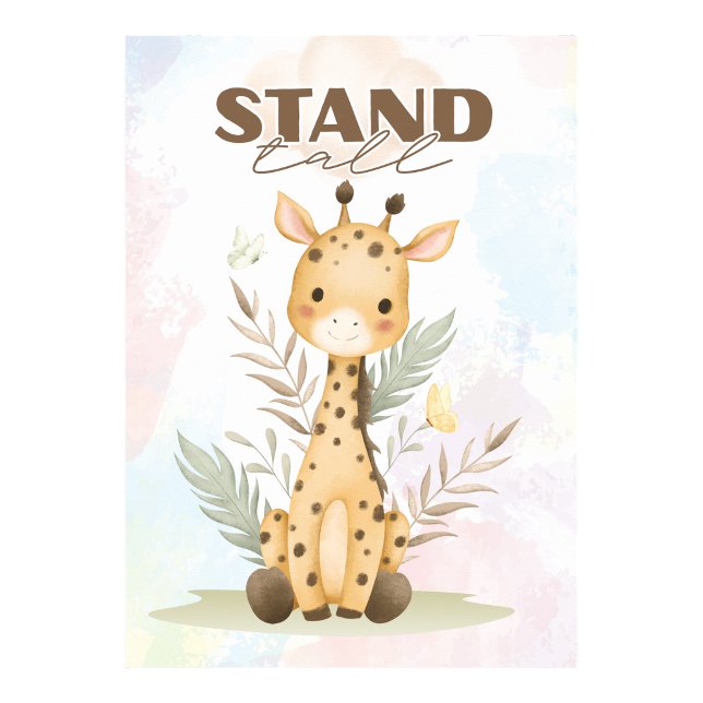 Uplifting Giraffe nursery wall poster Stand tall (Uplifting Giraffe nursery wall poster Stand tall)