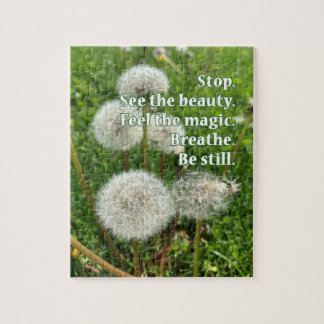 Uplifting Green Meadow Feel The Magic Wishes Jigsaw Puzzle