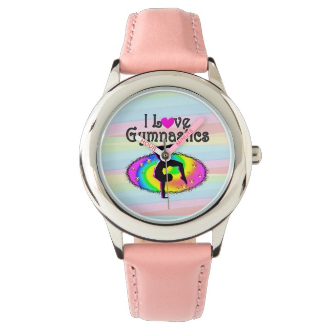 UPLIFTING I LOVE GYMNASTICS DESIGN WATCH (Front)