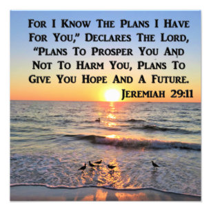 UPLIFTING JEREMIAH 29:11 SUNRISE PHOTO PRINT