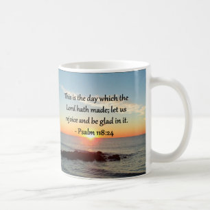 UPLIFTING PSALM 118:24 SUNRISE PHOTO DESIGN COFFEE MUG
