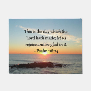 UPLIFTING PSALM 118:24 SUNRISE PHOTO DESIGN DOORMAT