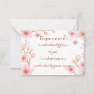 Uplifting quote note card