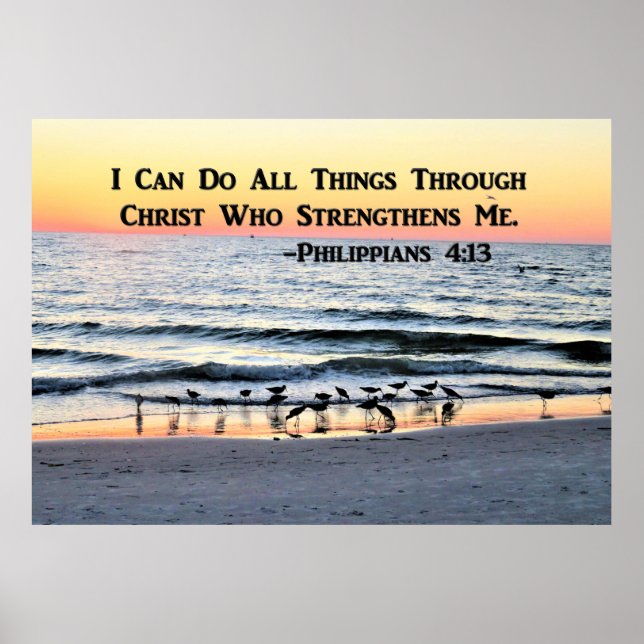 UPLIFTING SUNRISE PHILIPPIANS 4:13 POSTER (Front)