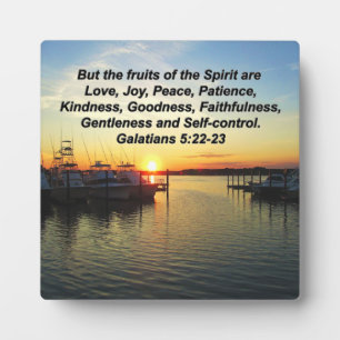 UPLIFTING SUNSET FRUITS OF THE SPIRIT DESIGN PLAQUE