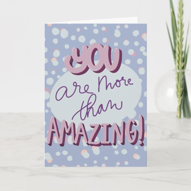 Uplifting Thank You Card with Bubble Letters (Front)