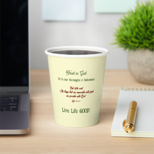 Uplifting Verses Faith Paper Cups
