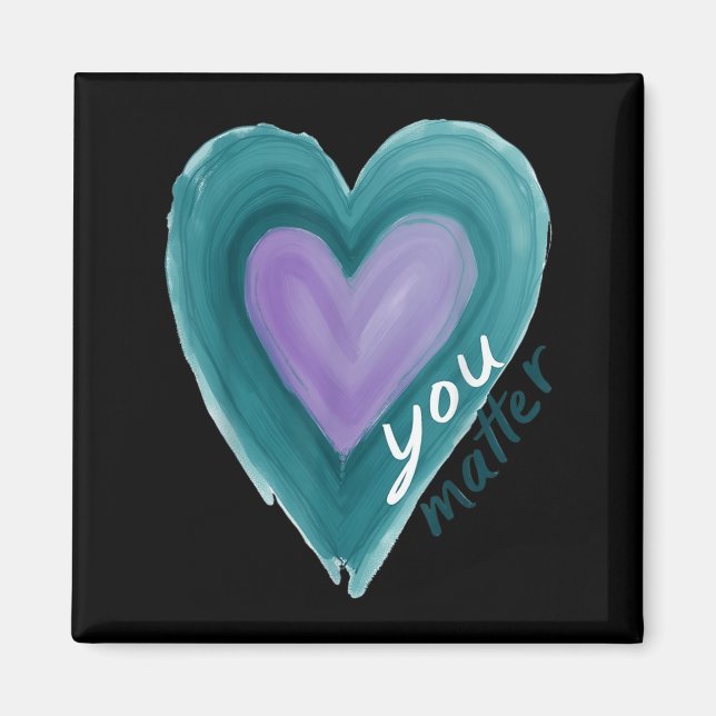 Uplifting you  Suicide Prevention Heart Design  Magnet (Front)