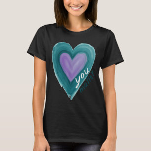 Uplifting you  Suicide Prevention Heart Design  T-Shirt