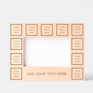 Upload 11 Photos & Add Text – Customize Picture Etched Frames