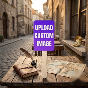 Upload 2 Custom Image - Add Your Own To Print On A Hand Fan