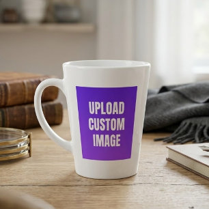 Upload 2 Custom Image - Add Your Own To Print On A Latte Mug
