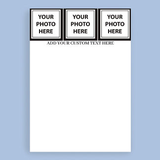 Upload 3 Photos & Add Text – Customize Picture Letterhead