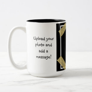 Upload a Photo and Add a Custom Message Two-Tone Coffee Mug