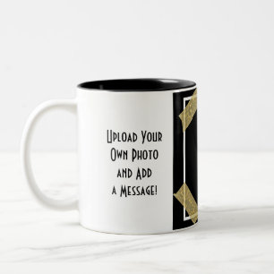 Upload a Photo and Add a Custom Personal Message Two-Tone Coffee Mug