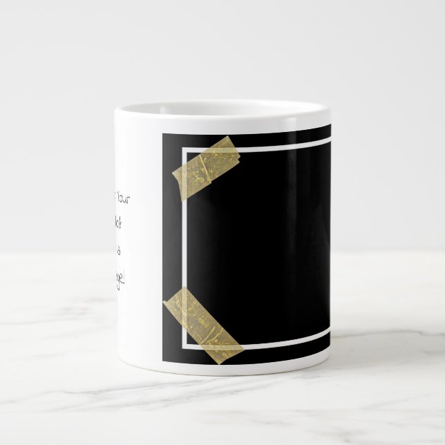 Upload a Photo with Custom Personal Message Large Coffee Mug (Front)