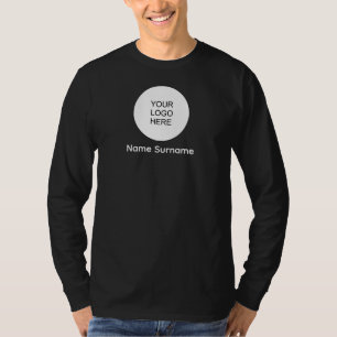Upload Add Logo Here Mens Double Sided Long Sleeve T-Shirt