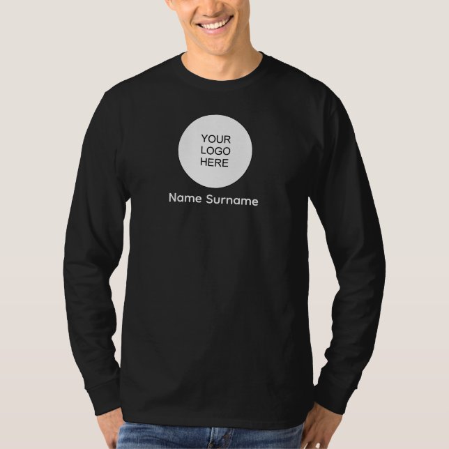 Upload Add Logo Here Mens Double Sided Long Sleeve T-Shirt (Front)