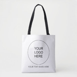 Upload Add Own Company Logo Text Here Double Sided Tote Bag